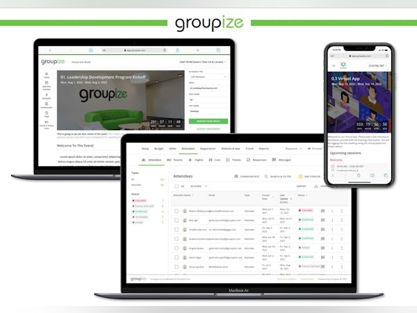 Groupize screenshot - 10 mejores CRM de gestión de eventos para organizar grandes eventos en 2026