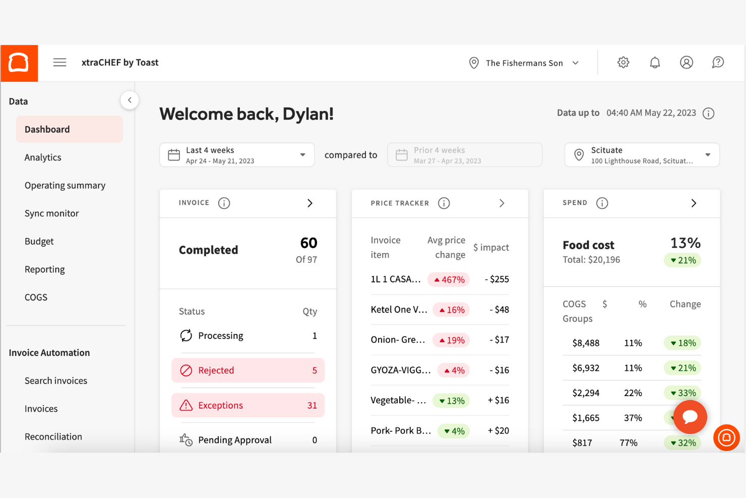 Toast screenshot - Las 10 Mejores Soluciones de Software para Restaurantes de Hotel en 2026