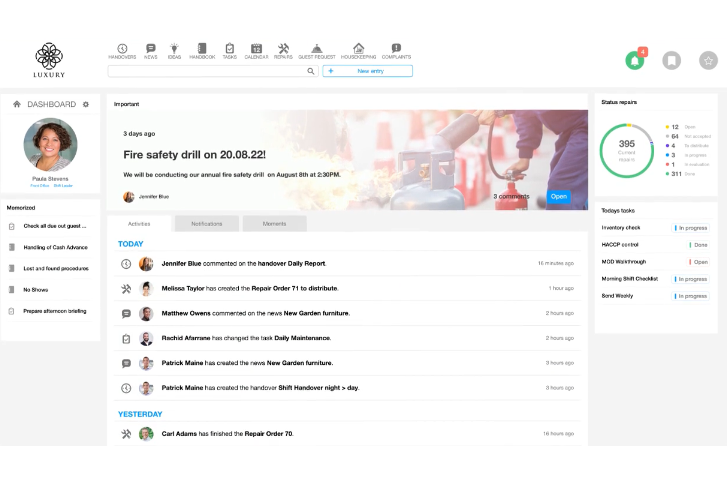 hotelkit screenshot - 1 migliori software di gestione del personale per l’ospitalità nel 2026