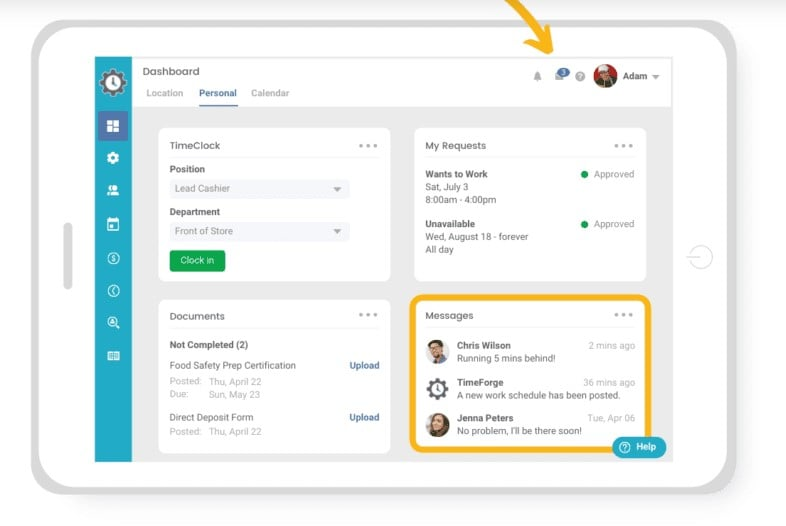 TimeForge screenshot - 10 Migliori software di gestione del personale alberghiero per il 2026
