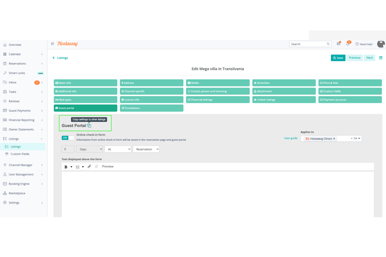 Hostaway screenshot - 10 Mejores Softwares de Gestión Hotelera en 2026