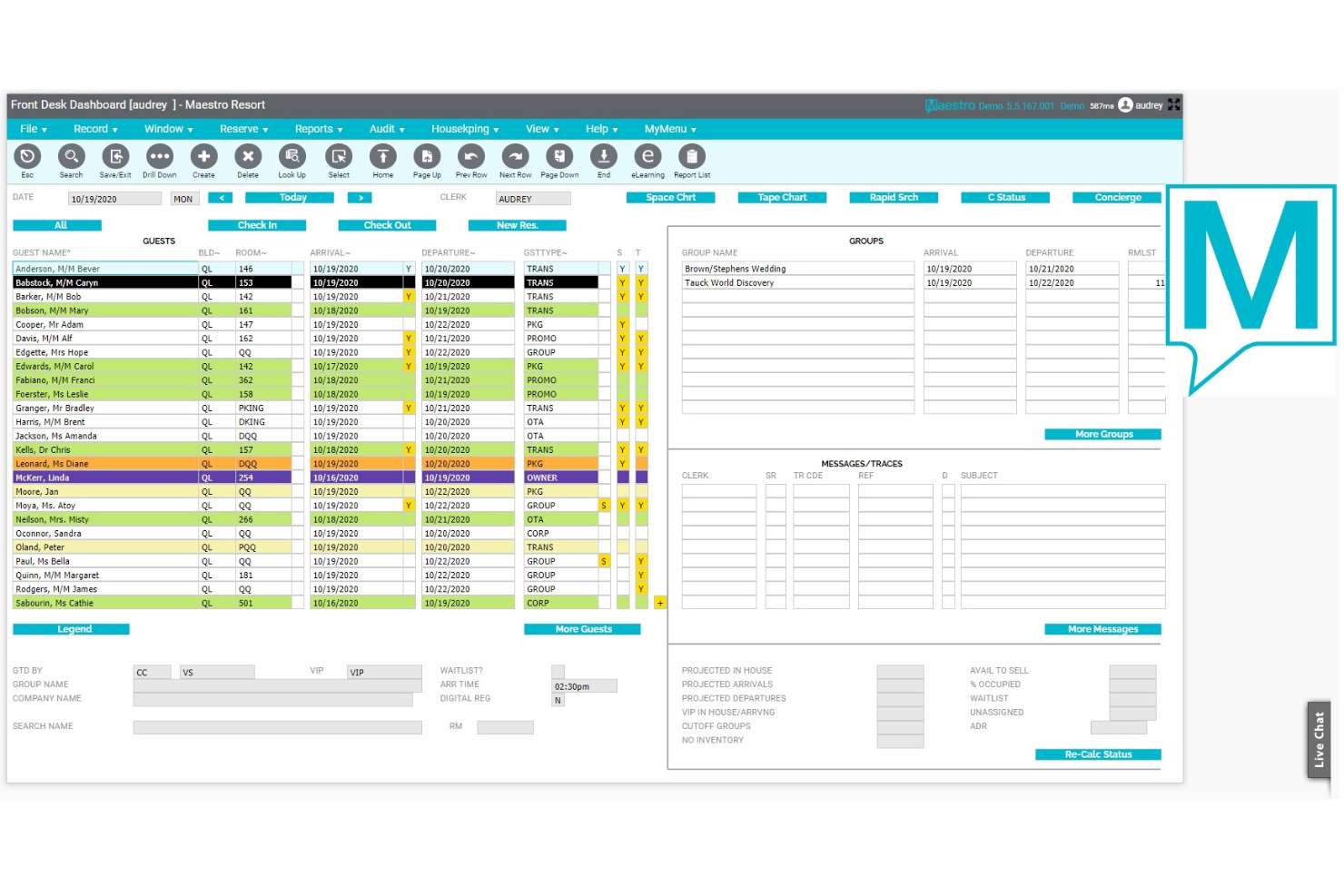 Maestro PMS screenshot - 10 Migliori Software di Manutenzione per Hotel Recensiti per 2026