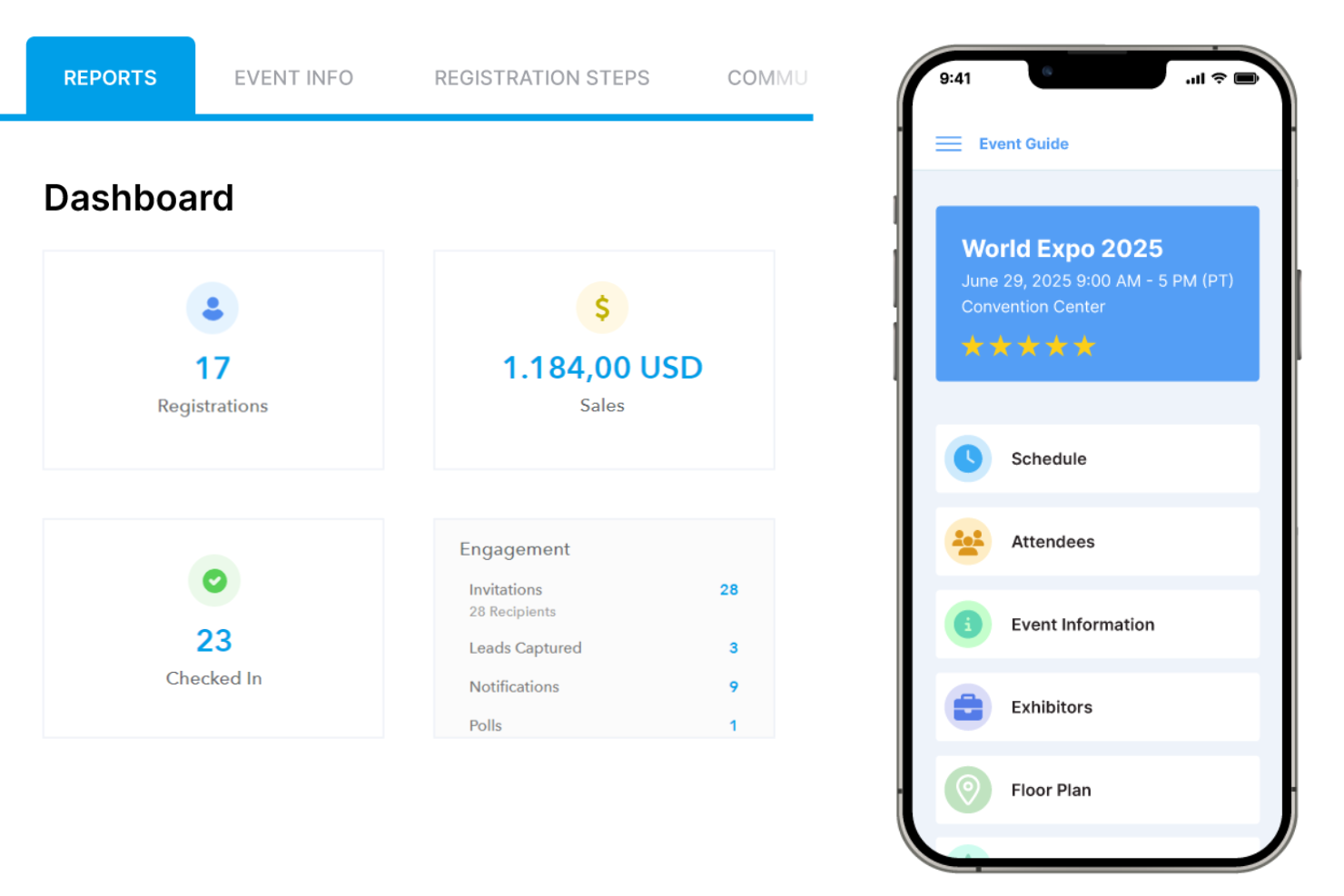 Eventleaf screenshot - Los 10 Mejores Software para la Planificación de Eventos en 2026
