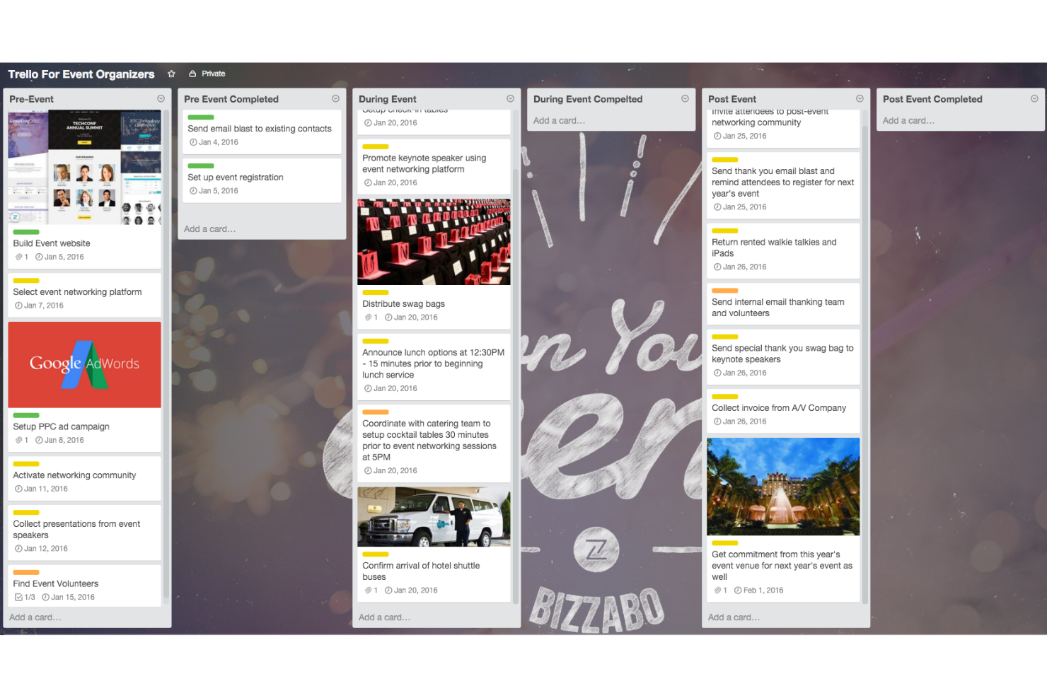 Trello screenshot - Los 10 Mejores Software para la Planificación de Eventos en 2026