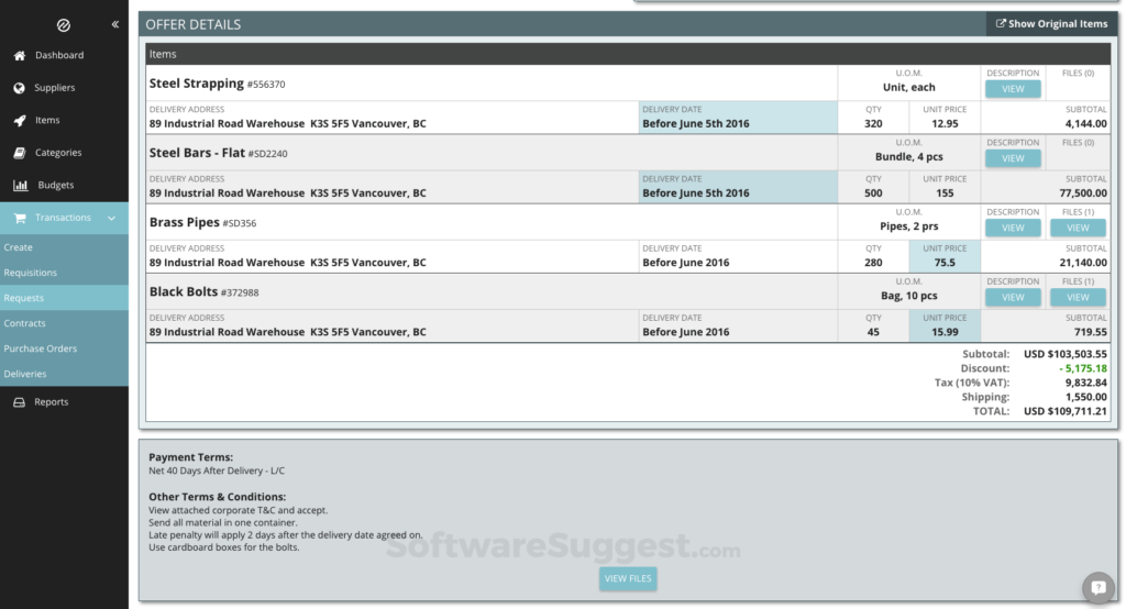 Tradogram screenshot - Guida ai 10 migliori software di approvvigionamento alberghiero nel 2026