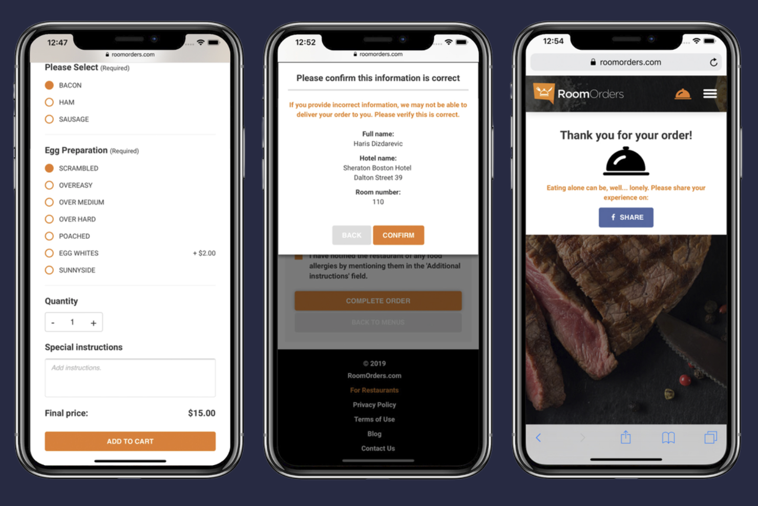 RoomOrders screenshot - 10 Beste mobiele bestelsoftware voor hotels in 2026