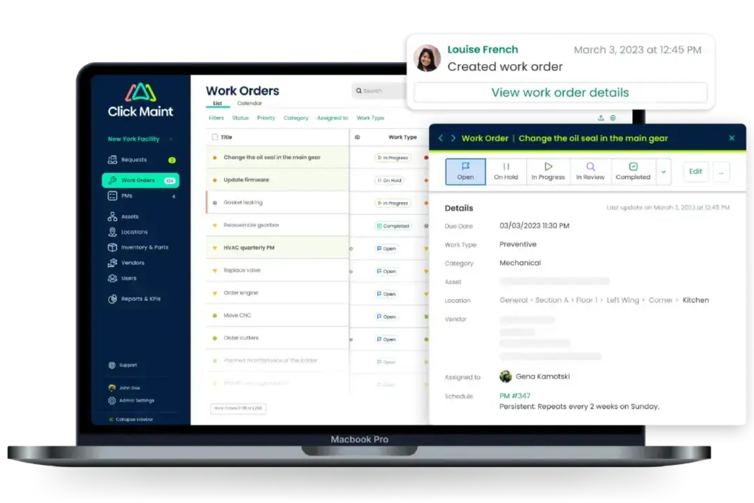 Click Maint CMMS screenshot - 10 beste software voor taakbeheer van hotels beoordeeld in 2026