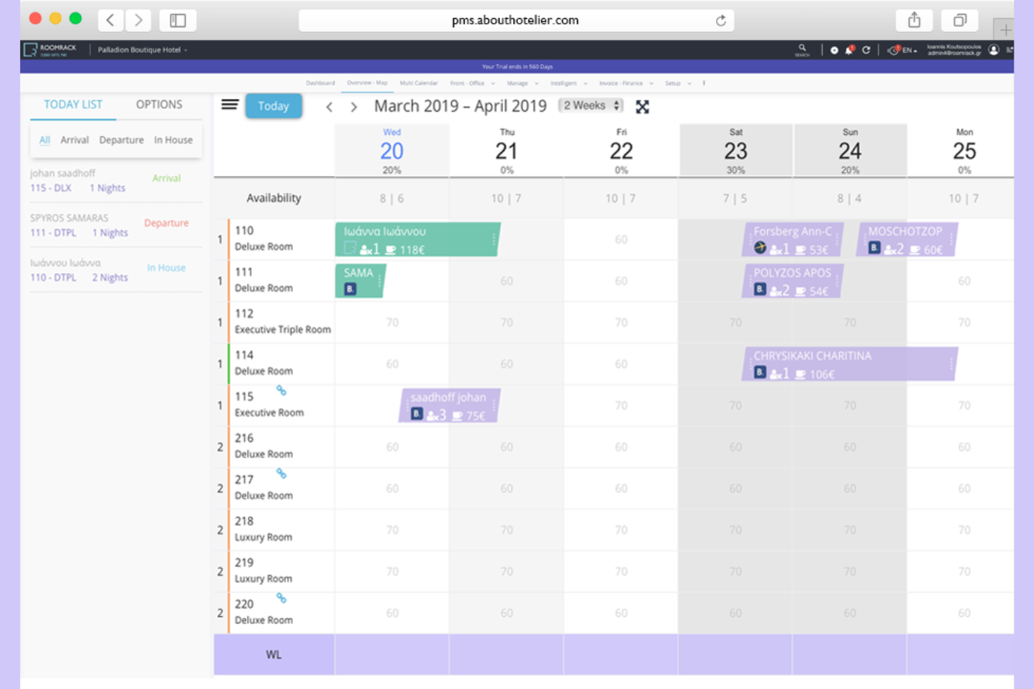 RoomRack screenshot - 10 opensource hotelsystemen in 2026