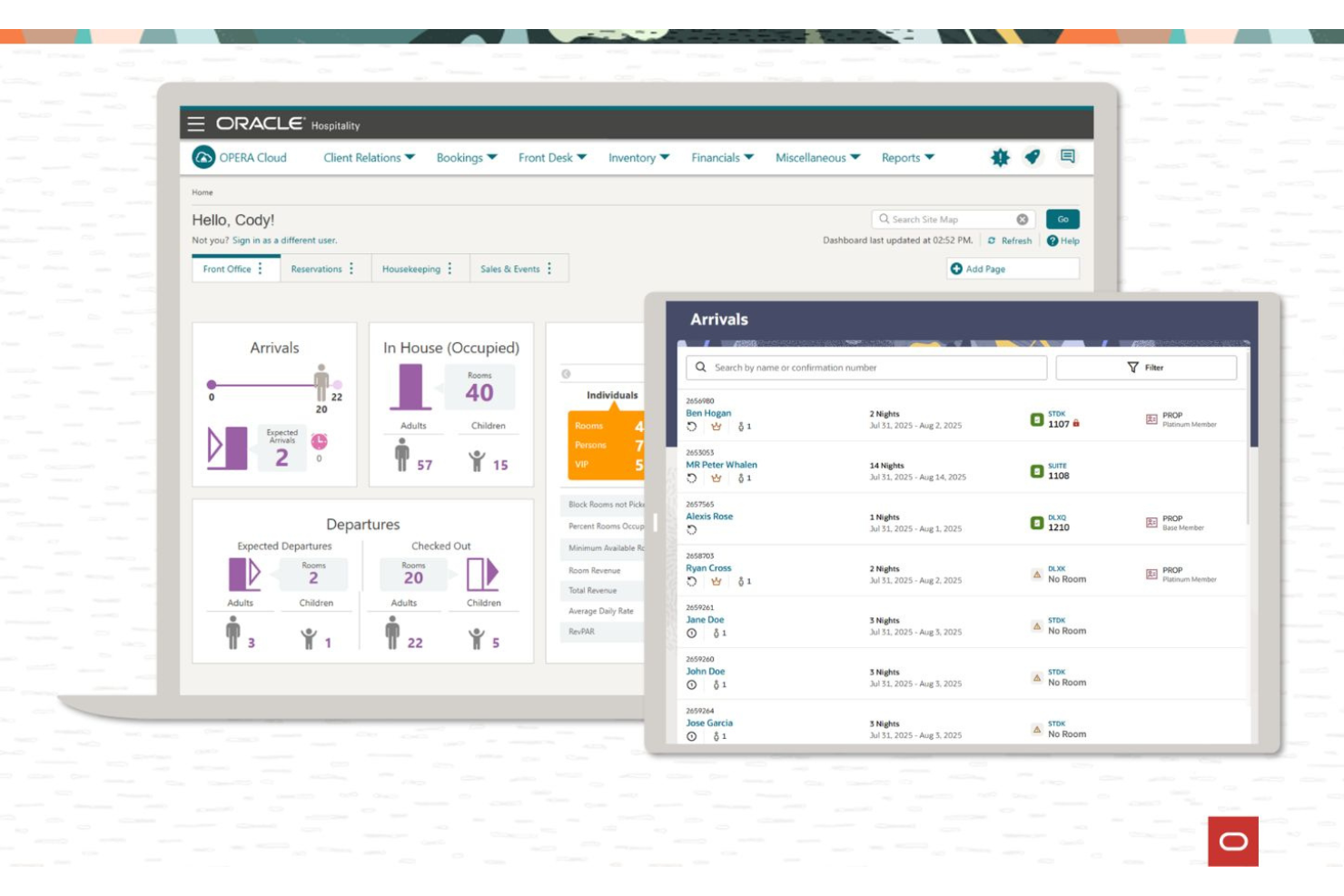 Oracle Hospitality screenshot - 10 beste technologieoplossingen voor de hospitalitysector beoordeeld in 2026