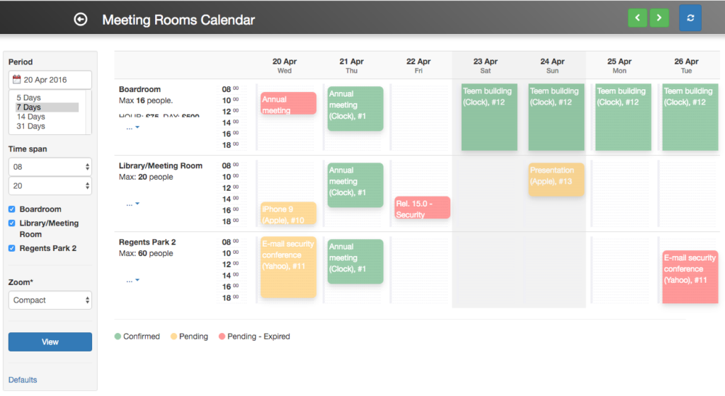 Clock PMS screenshot - De 10 beste roomservicesoftware van 2026