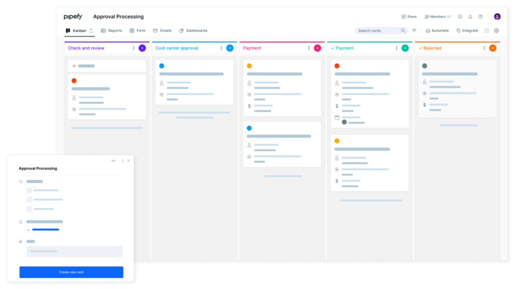Pipefy screenshot - Gids voor de 10 beste inkoopsoftware voor hotels in 2026