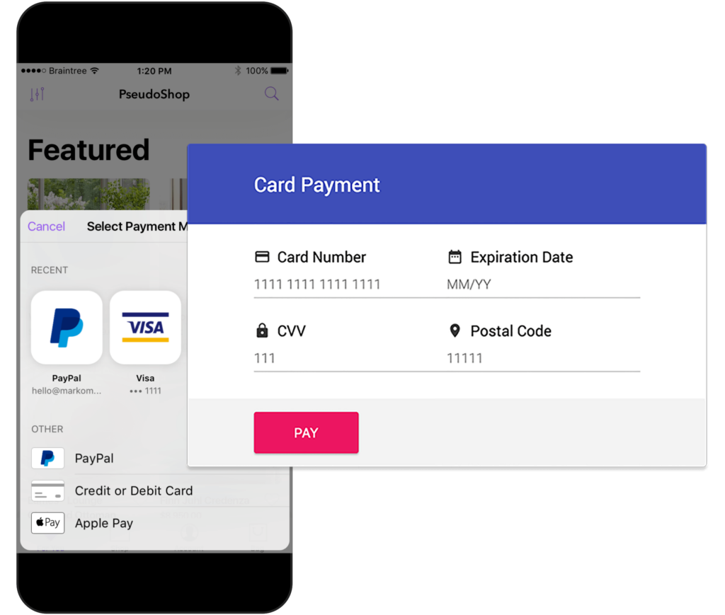 Braintree screenshot - 10 beste creditcardverwerkers voor hotels beoordeeld voor 2026