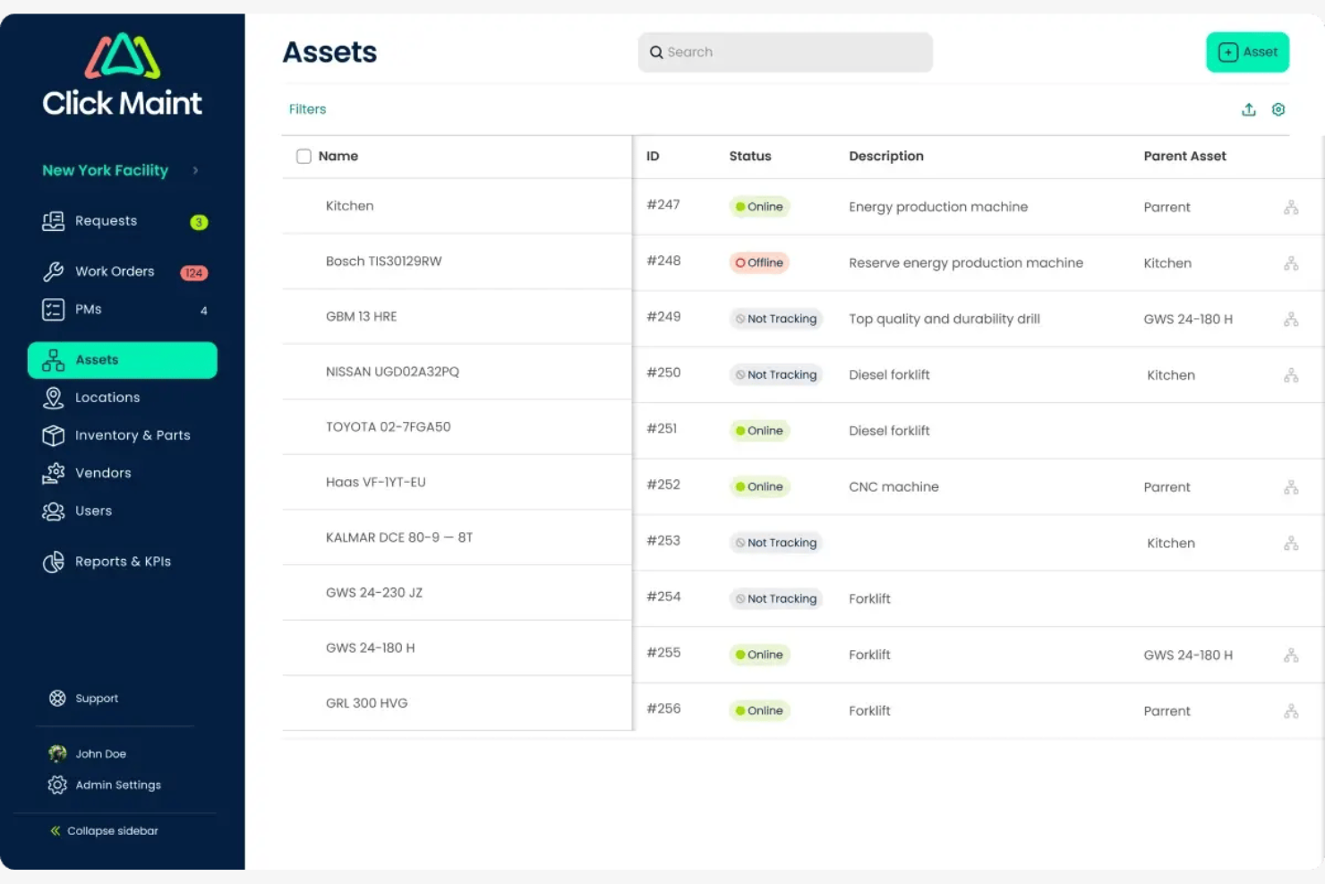 Click Maint CMMS screenshot - 10 beste software voor hotelassetmanagement in 2026