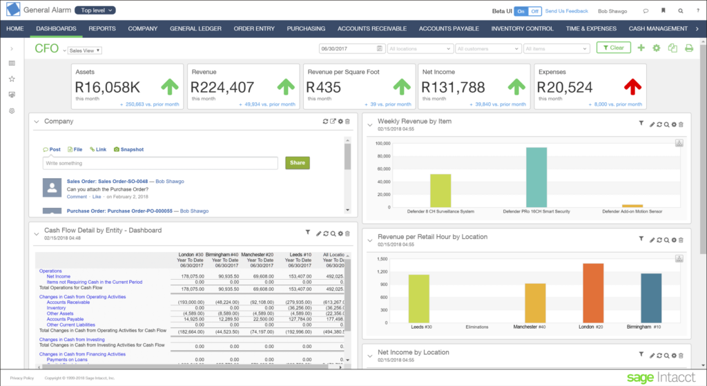 Sage Intacct screenshot - 10 beste hotelboekhoudsoftware beoordeeld voor 2026