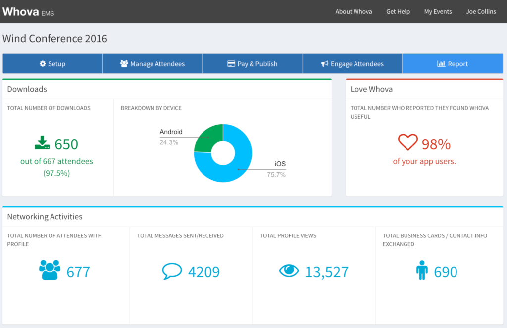 Whova screenshot - Top 10 Cvent-concurrenten voor het plannen van evenementen in 2026