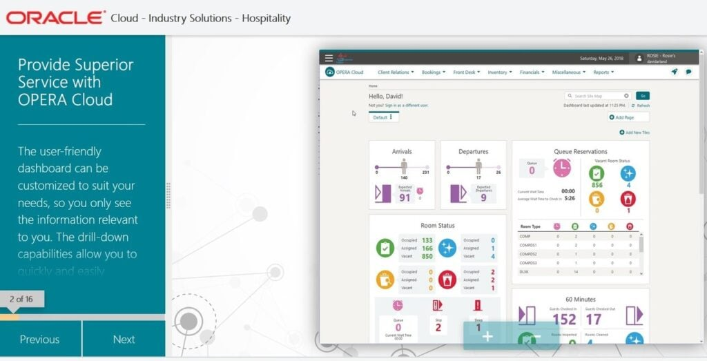 Oracle Hospitality screenshot - 10 Nuttige SiteMinder-alternatieven om te proberen in 2026