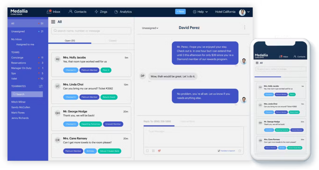 Medallia screenshot - 10 beste software voor gastcommunicatie voor hotels in 2026