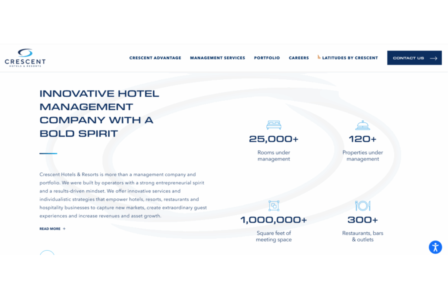 Crescent Hotels &amp; Resorts screenshot - 10 Beste hotelvastgoedbeheerbedrijven van 2026