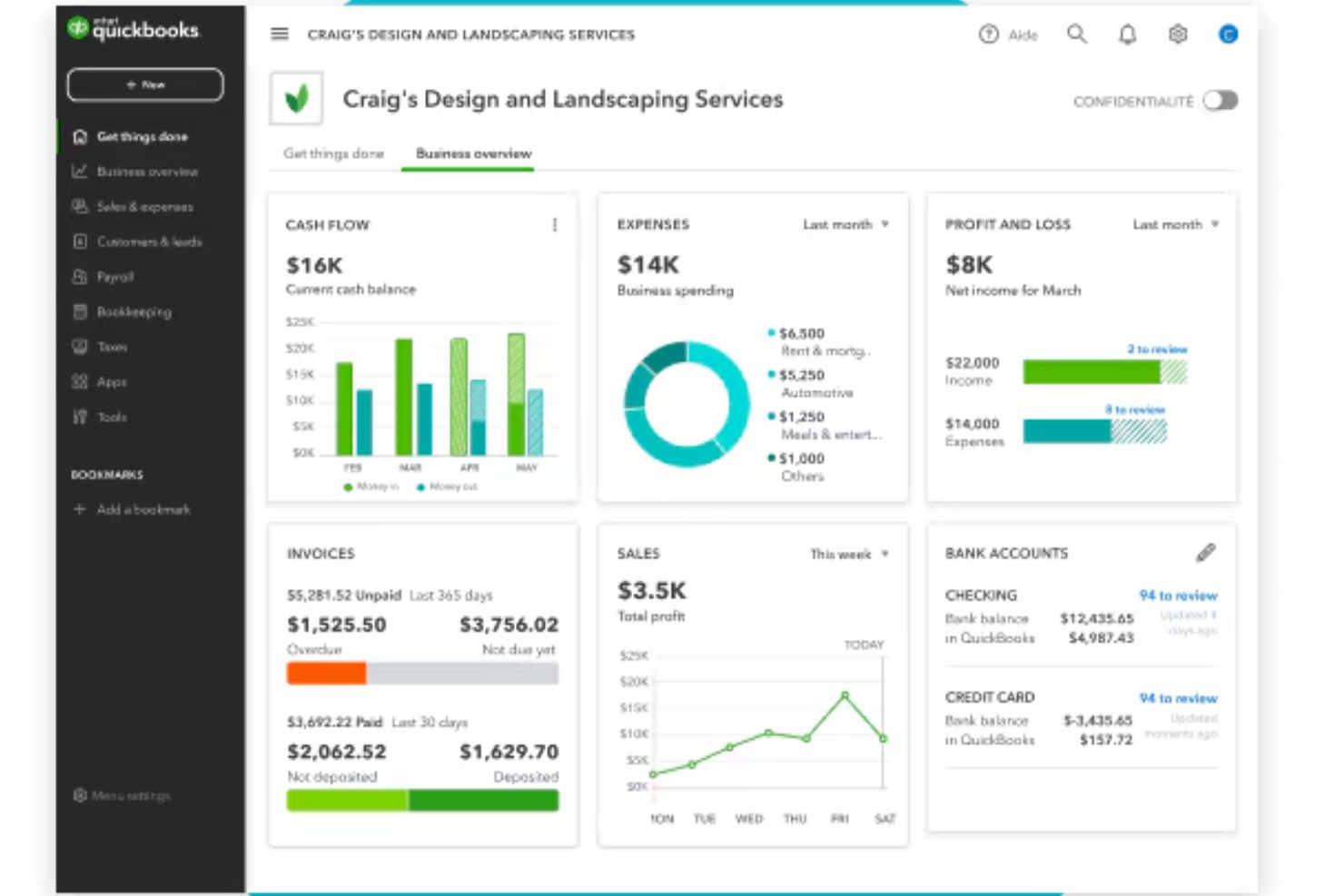 QuickBooks screenshot - 10 beste hotelboekhoudsoftware beoordeeld voor 2026