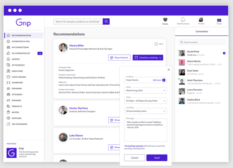 Grip screenshot - The 24 Leading Bizzabo Alternatives in 2026