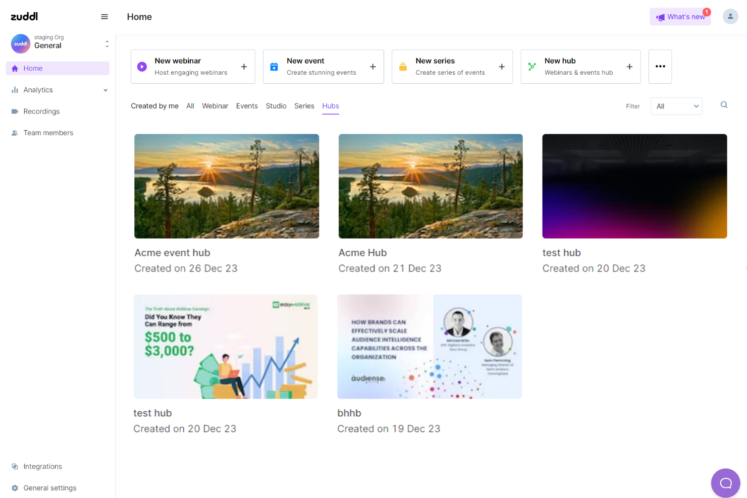Zuddl manages virtual and hybrid events with engagement and analytics tools.