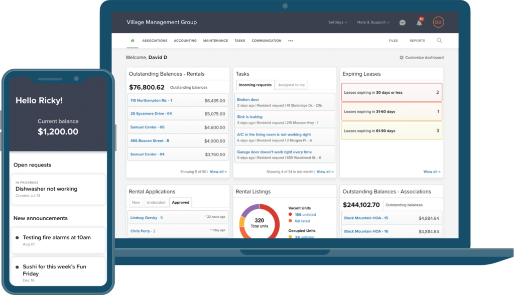 Buildium dashboard sample