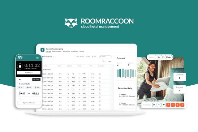 RoomRaccoon housekeeping management software interface