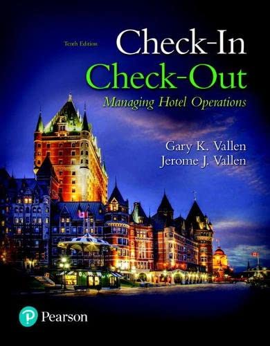Image of the cover of book Check-In Check-Out: Managing Hotel Operations by Gary K. Vallen &amp; Jerome J. Vallen