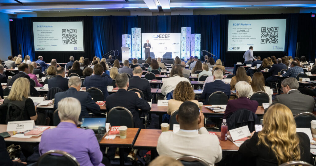 Sam Lippman, President of Lippman Connects, presenting at the ECEF 2025