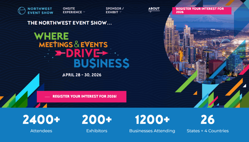 Screenshot of the Northwest Event Show 2026