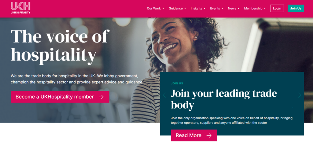 Startseite von UKHospitality