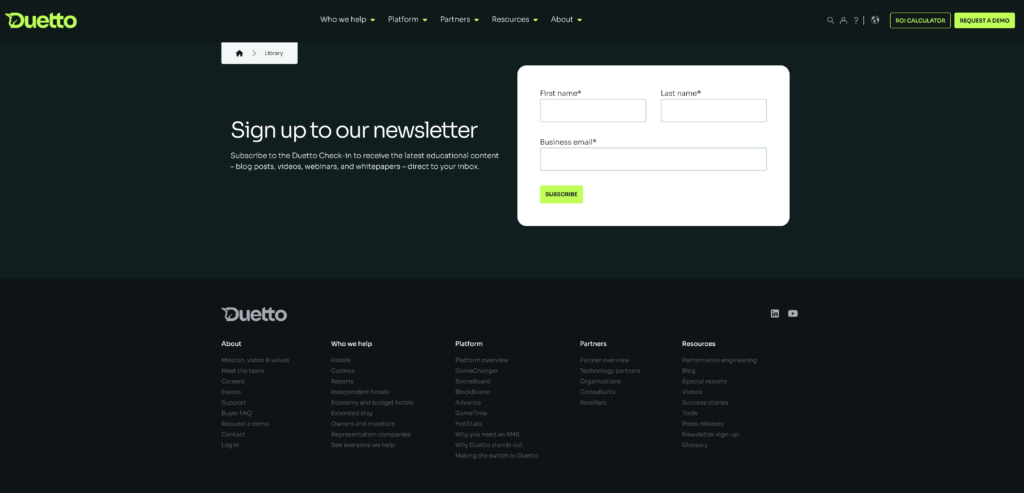 The Pickup newsletter signup form