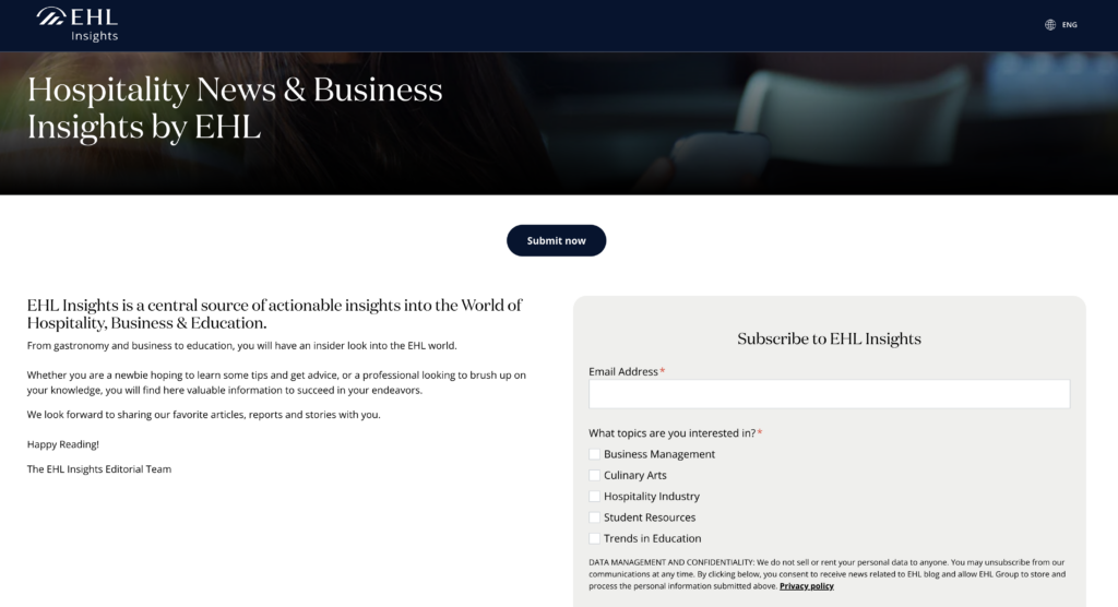 EHL Insights newsletters