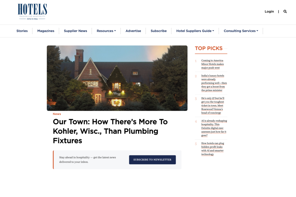 HOTELS Magazine newsletters