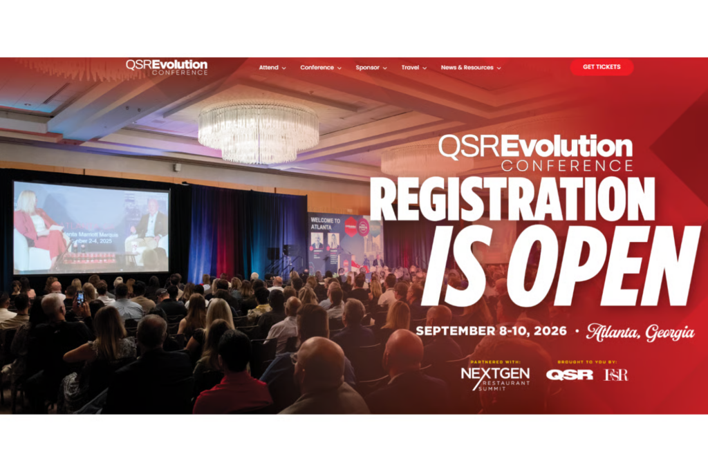 QSR Evolution Conference 2026 website page screenshot