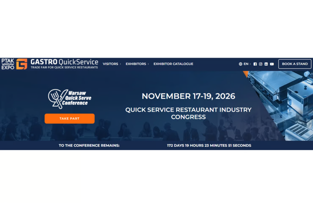 Landing page of the Quick Service Restaurant Industry Congress 2026