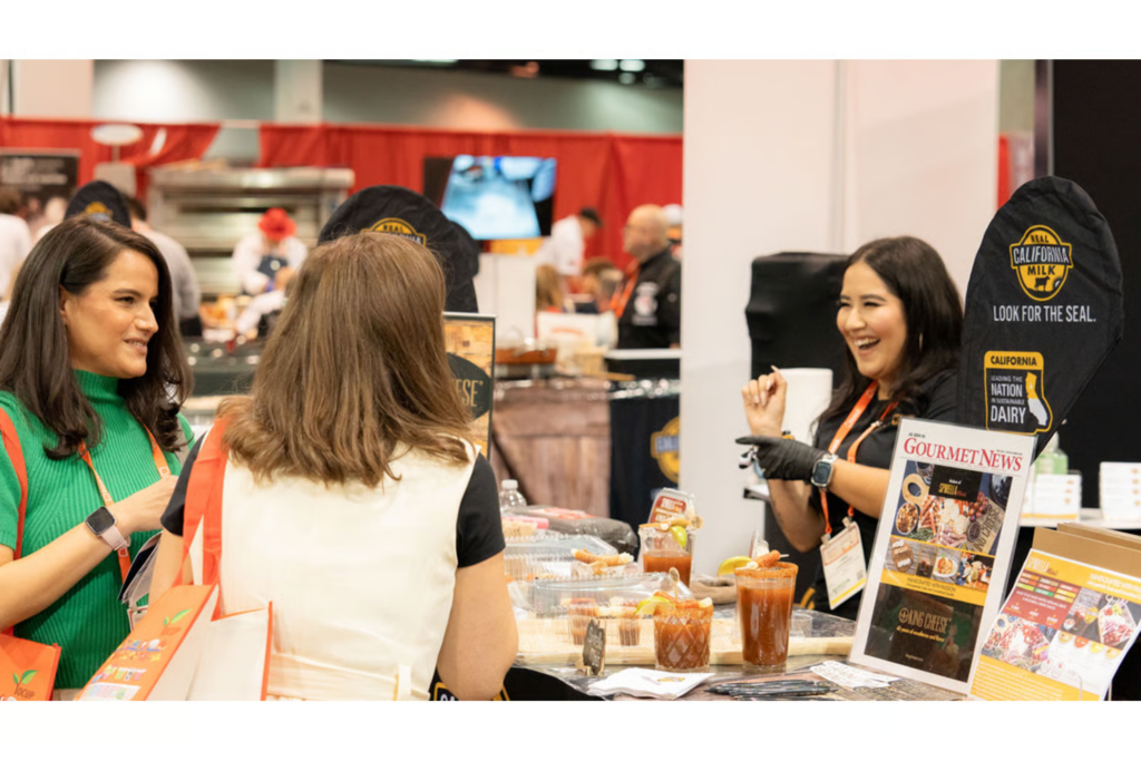 California Restaurant Show booth food and drinks sampling