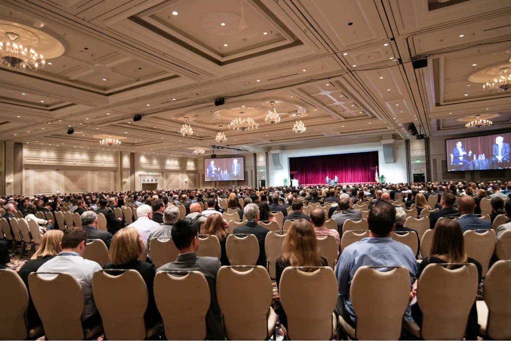 Hundreds of attendees at the RFDC keynote session
