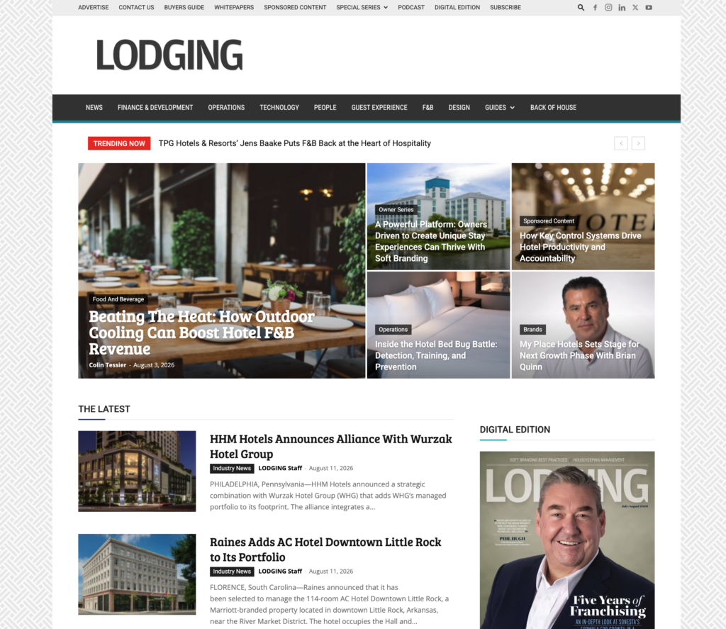 LODGING Magazine homepage