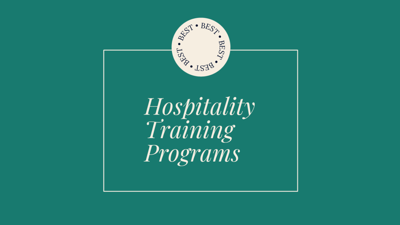 Hospitality training programs generic best of