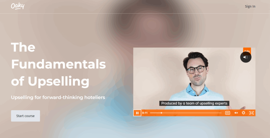 The Fundamentals of Upselling course landing page