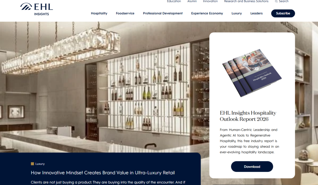 EHL Insights hospitality industry trends