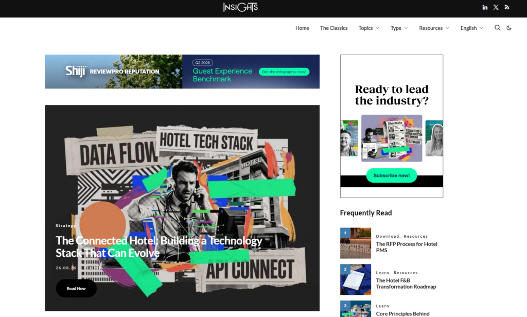 Shiji Insights over hoteltechnologie en trends in de gastvrijheidssector